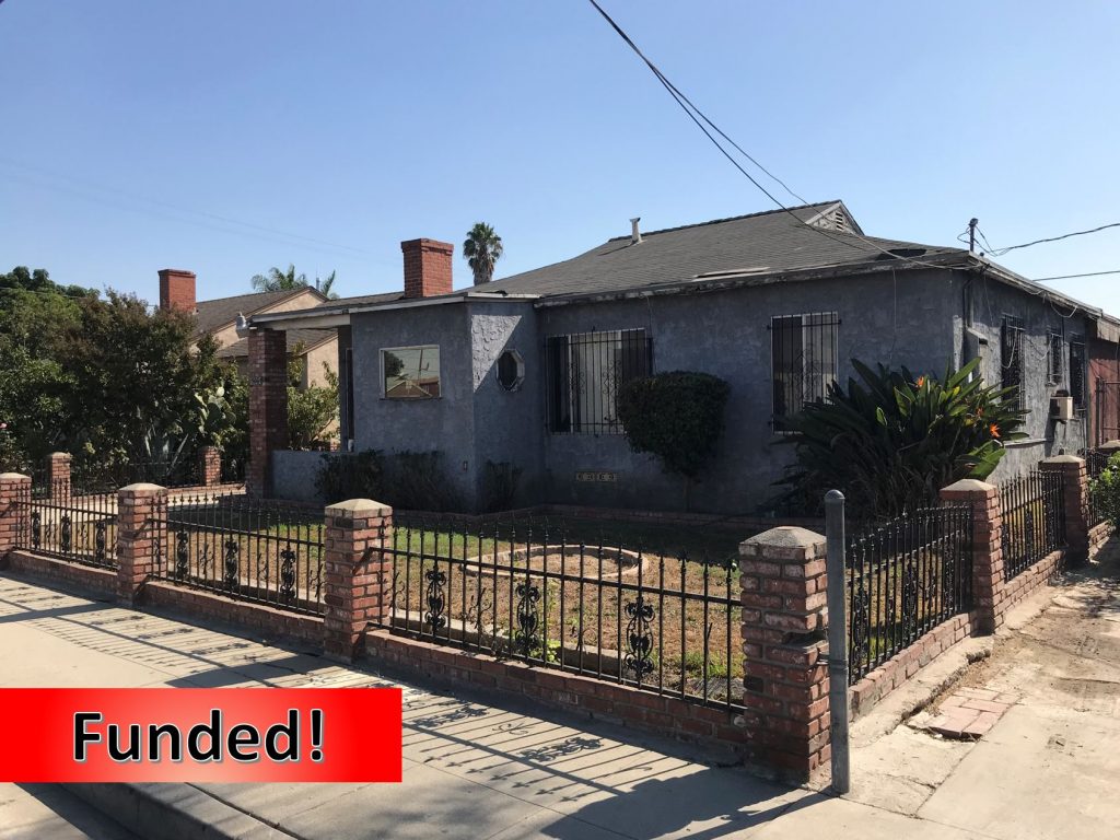 Recently Funded Hard Money Loan in Compton for $110,000