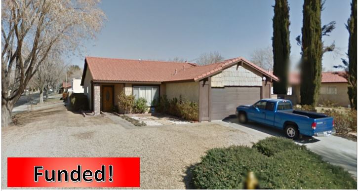 Recently Funded Hard Money Loan in Lancaster, CA for $152,750