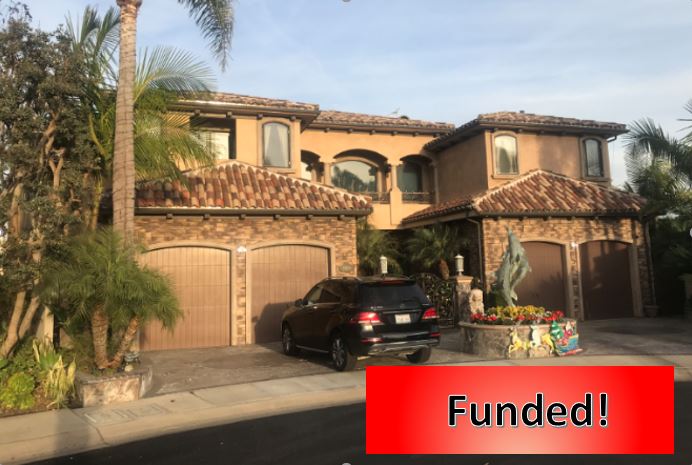 Recently Funded Hard Money Loan in Huntington Beach for $835,400