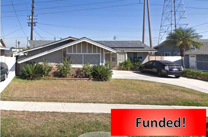 Recently Funded Hard Money Loan in Buena Park, CA for $240,750