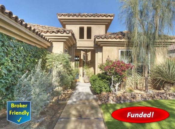 Recently Funded Hard Money Loan - Rancho Mirage: $308,000, 1st TD, 50.00% LTV, 7.75% Lender Rate