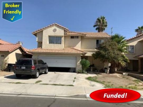 Recently Funded Hard Money Loan - Perris: $130,000, 1st TD, 44.07% LTV, 8.00% Lender Rate