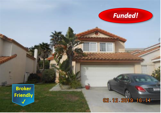Recently Funded Hard Money Loan - San Diego: $55,000, 2nd TD, 11.00% CLTV, 13.99% Lender