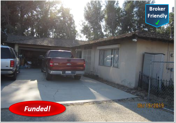 Recently Funded Hard Money Loan - Fontana: $208,000, 2nd, CLTV: 18.571%, Lender Rate: 11.5%