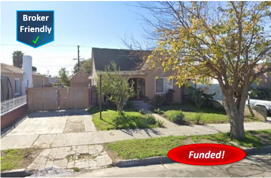 Recently Funded Hard Money Loan - Compton, CA : $269,750, 1st TD