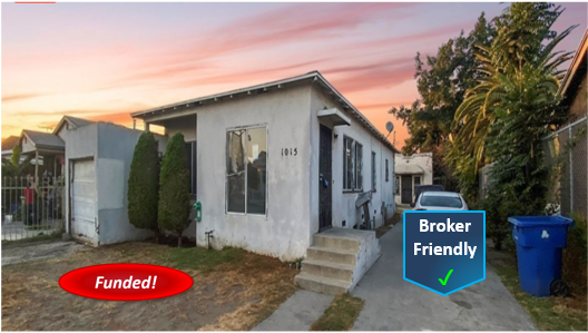 Closed! Fix and Flip in Los Angeles: $360,000 1st TD, 67.29% LTV on Purchase Price, 8.50% Lender Rate