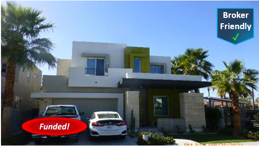 Recently Funded Hard Money Loan in Cathedral City: $357,000, 1st TD @ 7.00%, Purchase, 50.37% LTV