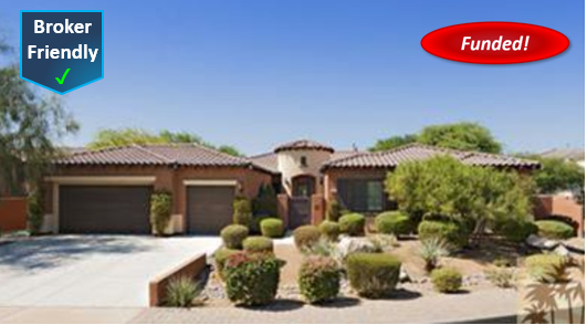 Closed! Purchase in Indio: $666,250 1st TD @ 7.50%, SFR, 65.00% LTV