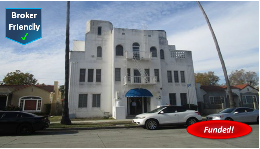 Recently Funded Hard Money Loan in Los Angeles: $1,800,000 @ 7.25%, 1st TD, Cash-Out, Multi-Family, 55.73% LTV