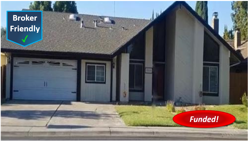 Recently Funded Hard Money Loan in Stockton: $57,000 @ 9.00%, 2nd TD, Cash-Out, SFR, 70.00% CLTV
