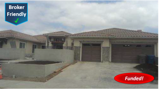Recently Funded Hard Money Loan in San Diego: $400,000 @ 10.25%, SFR, 63.63% CLTV