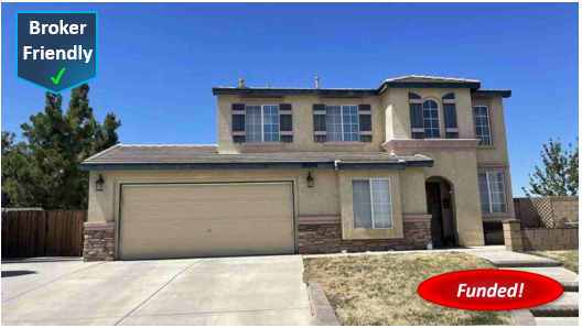 Recently Funded Hard Money ADU Loan in Palmdale: $234,750 @ 10.50%, 2nd TD, Cash-Out, SFR, 65% ARV CLTV