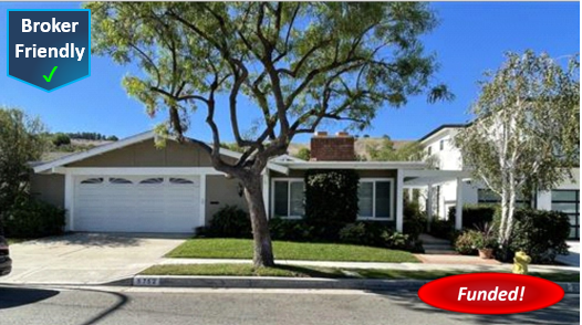 Recently Funded Hard Money Loan in Irvine: $305,000 @ 10.50%, 2nd TD, Cash-Out, SFR, 59.40% CLTV