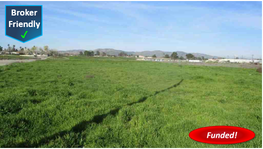 Closed! Recently Funded Hard Money Land Loan in Hemet: $1,288,500 @ 13.50%, 1st TD, Cash-Out, 25.00% LTV