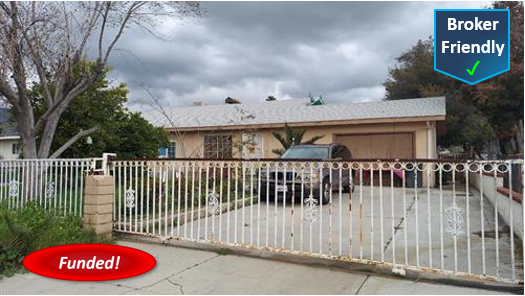 Closed! Hard Money Loan in San Jacinto: $120,000 @ 11.50%, 1st TD, Cash-Out, Single Family Residence, 54.55% LTV