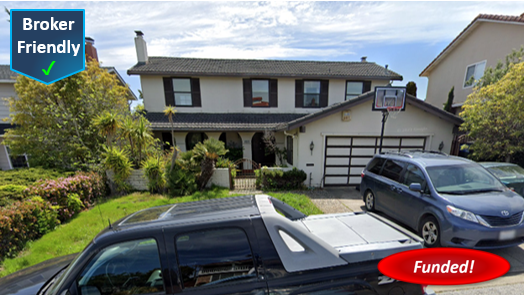 Closed! Hard Money Loan in Millbrae: $250,000 @ 11.00%, 2nd TD, Single Family Residence, Cash-Out, 46.85% CLTV