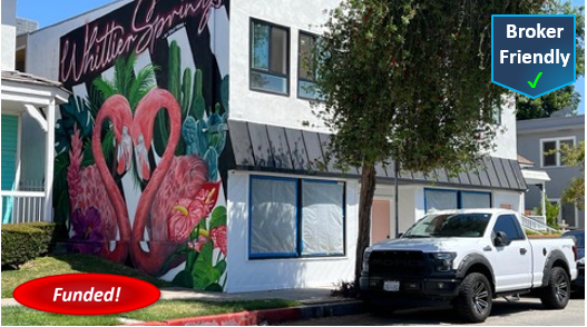 Closed! Commercial Hard Money Loan in Whittier: $390,000 @ 15.50%, 2nd TD, Cash-Out, 60.00% CLTV