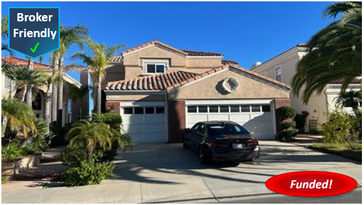 Done Deal! Hard Money Loan in Laguna Niguel: $445,000 @ 12.50%, 2nd TD, Cash-Out, Single Family Residence, 62.64% CLTV