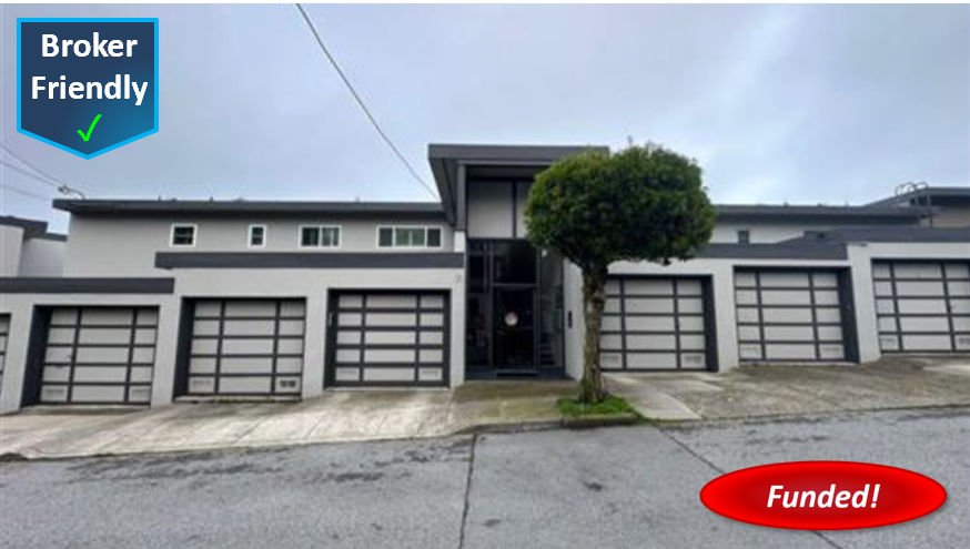 Recently Funded Hard Money Loan in San Francisco: $125,000 @ 13.00%, 2nd TD, Cash-Out, Condo, 59.60% CLTV
