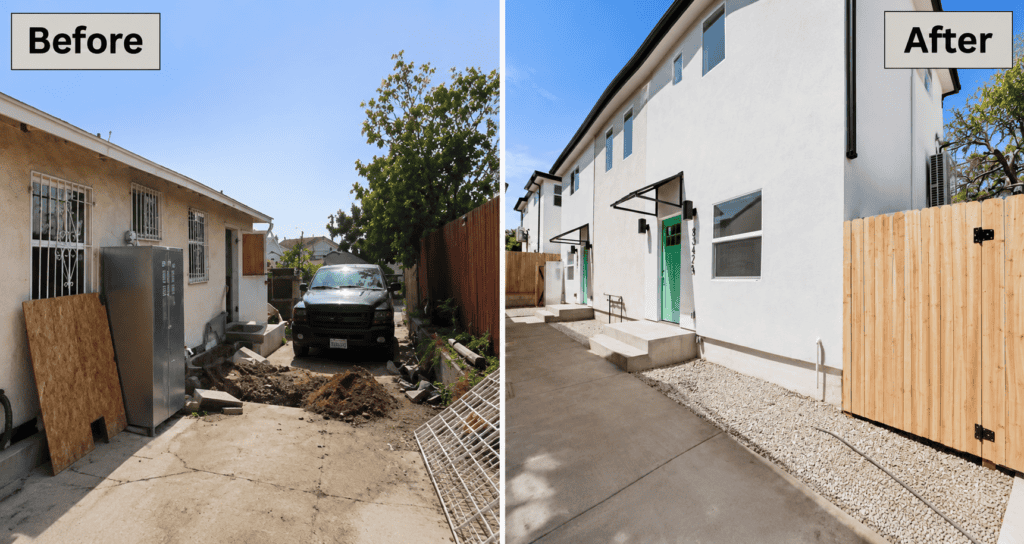 Los Angeles ADU before and after