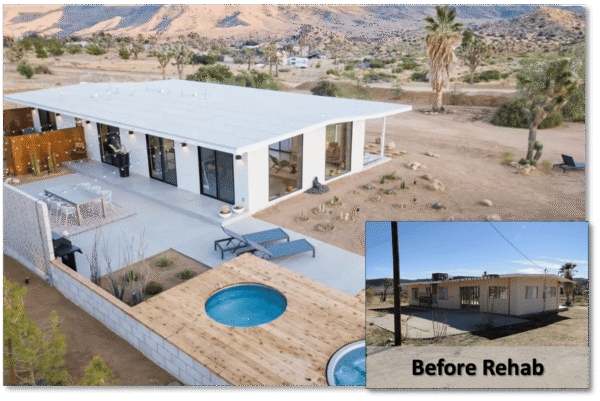 high desert before and after exterior