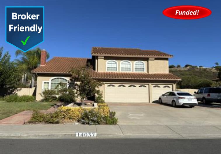 completed-hard-money-loan-poway-425000-12-percent-2nd-td-sfr-59-66-cltv Poway hard money loan
